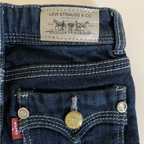 Girls Levi's Jeans, Size 4 Regular, Slim Straight, with Adjustable Waistband - Picture 6 of 7